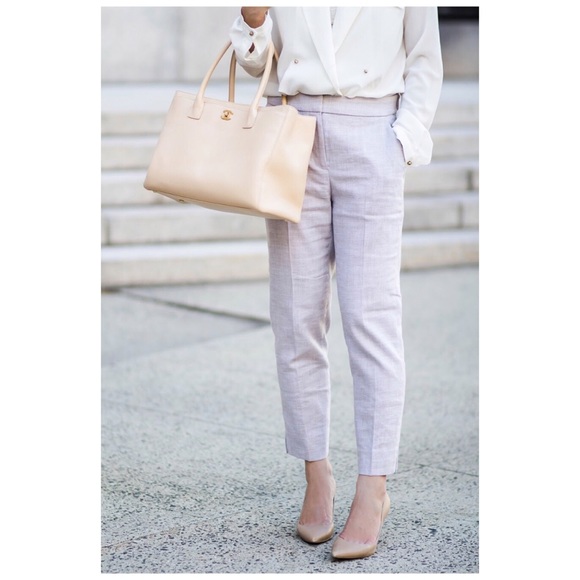 J. Crew Pants - J Crew high rise linen blend pants cropped